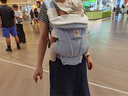 ERGObaby二狗背帶嬰兒抱娃神器四季透氣外出旅行遛娃神器breeze解放雙手 Deluxe寧?kù)o藍(lán)+口水巾 曬單實(shí)拍圖