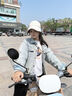 曇蓓漫防曬帽子女士秋冬毛呢漁夫帽大頭圍時(shí)尚洋氣遮太陽(yáng)鴨舌帽騎車(chē)防風(fēng) 秋冬毛呢漁夫帽【米白】可掛口罩 拍照上鏡 可調節大?。?4-60cm） 曬單實(shí)拍圖