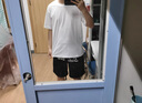 立蒙（LIMENG）男女裝素色180g全棉短袖t恤圓領(lǐng)寬松體恤打底衫 白色 L 曬單實拍圖