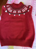G.DUCKKIDS小黃鴨童女童毛衣冬季兒童針織衫中小童圣誕節衣服女孩打底衫上衣 紅色雪花毛衣 100 尺碼2~3歲【 90-100cm】 曬單實(shí)拍圖