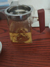 憶壺茶（YIHUTEA）玻璃公道杯帶過濾網(wǎng)茶漏套裝茶具配件茶海分茶器加厚功夫茶杯大號 山底公杯350ml+茶漏 曬單實(shí)拍圖