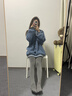 優(yōu)棵樹打底褲女秋冬高腰收腹提臀棉褲加絨加厚保暖褲不掉檔光腿神器 灰色 連腳【260g/-10°c-15°c】 均碼 【155-175cm/180-150斤可穿】 曬單實拍圖