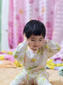 迷你木木屋兒童睡衣春夏男女童長袖家居服中小童空調服 白/粉櫻花小兔 100  曬單實拍圖