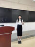 Khwfjas國際一線品牌半身裙女包臀裙一步裙職業(yè)裙正裝裙西裝裙高腰裙 黑色 半身裙 4XL 曬單實拍圖