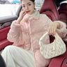 啄木鳥(niǎo)水貂毛拼接國風(fēng)刺繡羽絨服女2024冬季新款粉色氣質(zhì)白鴨絨短款外套 粉色 M 曬單實(shí)拍圖