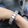 芯奢防靜電手環(huán)痞帥高檔霸氣鈦鋼磁石手鏈男士款磁鐵男潮潮流行小眾 手鏈銀金+送調節器 曬單實(shí)拍圖