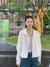 森馬（Semir）外套女秋短款蕾絲寬松蝙蝠袖棉麻立領(lǐng)2025新款甜美小清新夾克 本白10102 S 曬單實(shí)拍圖