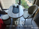 宜品蘭灣2025新款奶油風(fēng)小型家用陽(yáng)臺巖板茶桌椅燒水壺一體現代簡(jiǎn)約泡茶臺 「雪山白巖板」1雙彎椅2甜筒凳 長(cháng)100*寬60*高75cm 曬單實(shí)拍圖
