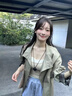 矜持范外套女2025秋冬新款卡其風(fēng)衣女中長(zhǎng)修身簡(jiǎn)約通勤潮顯瘦立 卡其綠 M 建議110以內(nèi) 曬單實(shí)拍圖
