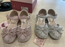 富羅迷女童甜美蝴蝶結水鉆公主鞋時(shí)尚洋氣軟底水晶鞋單鞋 珠光肉粉 27  曬單實(shí)拍圖