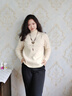 歐貝汐毛衣女加厚加絨秋冬內搭2026新款保暖女裝上衣女士半高領(lǐng)打底衫 燕麥色 均碼 【建議80-120斤】 曬單實(shí)拍圖
