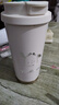 SZTAA保溫杯咖啡杯316不銹鋼陶瓷男女士吸管杯便攜車載水杯茶水分離杯 白色520ml咖啡杯 曬單實(shí)拍圖