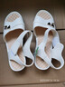 甜美蝴蝶結涼鞋女士外出軟底舒適輕便塑料膠鞋魔術(shù)貼中老年媽媽鞋 白色 37 【偏小一碼，適合36腳】 曬單實(shí)拍圖