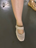 Jeep運(yùn)動瑪麗珍鞋女軟底休閑涼鞋夏季新款復(fù)古百搭平底單鞋 灰色  37  曬單實(shí)拍圖