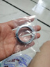 HONG YING穿線孔蓋金屬穿線孔裝飾圈穿線盒辦公臺(tái)電腦臺(tái)電視柜穿線孔裝飾蓋 亮銀色【金屬】 開(kāi)孔40mm 曬單實(shí)拍圖