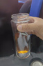 希諾（HEENOOR）抗菌玻璃杯雙層隔熱辦公車(chē)載水杯男2025新款泡茶杯子X(jué)N-9303KT 曬單實(shí)拍圖