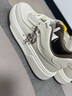 美國馬球協(xié)會(huì )（U.S.POLO ASSN.）小白鞋男士高端男鞋秋季2025新款鞋子經(jīng)典板鞋男厚底增高休閑鞋男 米褐 42 (260mm) 運動(dòng)碼 曬單實(shí)拍圖