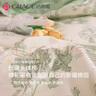 潔麗雅100%純棉四件套新疆長絨棉學生宿舍床單三件套臥室全棉被套套件 千尋綠【3A抗菌 新疆長絨棉】 三件套【適合150*200被芯】 曬單實拍圖