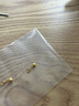 中國黃金（CHINA GOLD）黃金耳釘女足金圓鼓珠磨砂彎鉤耳釘七夕情人節(jié)禮物送女友老婆 足金耳釘金重約0.83g 曬單實(shí)拍圖