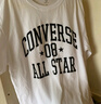 Converse【2件裝】匡威兒童T恤男童短袖兒童半袖純棉休閑圓領(lǐng)t恤兒童上衣 天空藍(lán)+白色 150 /72 【建議身高140-152cm】 曬單實拍圖