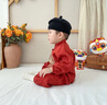 G.DUCKKIDS小黃鴨周歲禮服男寶寶抓周衣服女漢服百日宴百天滿(mǎn)月嬰兒套裝夏季 紅色+香囊 90 建議1~2歲【 80-90cm】cm 曬單實(shí)拍圖