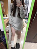 美式高街十字架套頭紐扣衛衣女春秋寬松oversize慵懶長(cháng)袖打底上衣 灰色 XL 曬單實(shí)拍圖