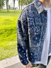 XJSGS官方國際正品牌奢侈男士高端牛仔夾克男春秋季美式機車(chē)服復古外套高檔藍色【現貨速達】XL 【建議135-155斤】 曬單實(shí)拍圖