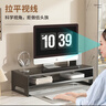 卓博顯示器增高架電腦顯示屏支架桌面置物架金屬架子CJ08黑色雙層48cm 曬單實拍圖