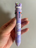 真彩十色圓珠筆卡通可愛創(chuàng)意顏色筆按壓式彩色多功能筆一支多色合一中性筆藍(lán)色黑紅小學(xué)生用標(biāo)記號 彩色圓珠筆（紫芋兔兔-12色 0.5mm子彈頭 曬單實拍圖