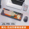 自由狼M96 藍牙無(wú)線(xiàn)雙模鍵盤(pán)鼠標套裝機械手感靜音游戲男女生MAC手機ipad平板電腦辦公通用可充電款鍵鼠 鍵鼠套裝-微光+灰色鼠標【無(wú)線(xiàn)+藍牙/雙模連接】 曬單實(shí)拍圖