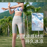 蕉下（beneunder）打底褲女鯊魚(yú)褲戶(hù)外運(yùn)動(dòng)褲夏季防曬透短褲高腰收腹 戶(hù)外褲/漫暮黑 M 160/90 曬單實(shí)拍圖