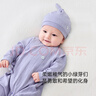 babylove新生兒連體衣純棉春秋季初生嬰兒哈衣純色系帶睡衣和尚服居家爬服 芝士黃 59cm 曬單實拍圖