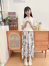 木木屋兒童裝女童夏裝新中式國(guó)風(fēng)裙褲夏季套裝中大童女孩洋氣短袖衣服潮 杏色 150 適合140-150cm年齡11-12歲 曬單實(shí)拍圖