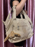 凱浦林男女款帆布包25秋冬新款餃子包大容量托特包|ART MINI MINI-閃亮米黃 曬單實(shí)拍圖