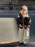 可英 GOWINBABY女童皮衣外套復(fù)古2025秋季新款女寶美式外衣女孩戶外防風(fēng)機(jī)車夾克 咖色 130 （適合身高120cm-130cm） 曬單實(shí)拍圖