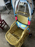 恩曜藤椅嬰兒推車(chē)可坐可躺仿藤車(chē)寶寶夏天夏季超輕便竹藤嬰兒童小推車(chē) 全套藍【可坐躺可站立】 曬單實(shí)拍圖