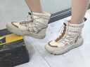 JEEP雪地靴女鞋2025年秋冬季新款百搭保暖高幫休閑鞋戶(hù)外運動(dòng)棉鞋女士 灰色 37 曬單實(shí)拍圖