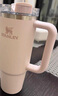 STANLEY巨無霸吸管杯水杯保溫杯大容量不銹鋼杯子車載辦公887ML-晶粉色 曬單實(shí)拍圖