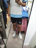 沃蘭迪緊身訓練五分速干跑步緊身褲運動(dòng)高彈體育健身籃球底褲 五分彈力褲白色】黑單標】 2XL 【160-180斤】 曬單實(shí)拍圖
