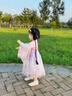 萌乎漢服女童2025春秋款兒童高端超仙古風(fēng)公主連衣裙小女孩飄逸公主裙 紫色 90 曬單實(shí)拍圖