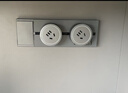 國(guó)際電工迷你軌道插座一鍵總控開關(guān)可移動(dòng)多功能排插餐邊柜明裝滑軌短款 25cm+2個(gè)五孔 灰色Mini款 曬單實(shí)拍圖