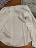 羅蒙（ROMON）【桑蠶絲免燙】長袖襯衫男士白襯衫修身襯衣商務(wù)職業(yè)男裝白色42 曬單實(shí)拍圖