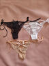 FitonTon3條裝內褲女性感丁字褲純欲蕾絲女士?jì)妊澋脱祹褲 曬單實(shí)拍圖