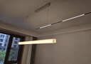 餐廳吊燈極簡銅現(xiàn)代高級感輕奢設(shè)計師西班牙云石一字長條島臺燈 銅+云石-長80cm-64瓦三色變光 曬單實(shí)拍圖