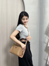 MARIE CLAIRE包包女包奢侈品牌2025新款枕頭包單肩包七夕情人節(jié)禮物送老婆 杏色【輕奢限定禮盒】送labubu掛飾 曬單實(shí)拍圖
