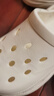 名創(chuàng)優(yōu)品（MINISO）洞洞鞋男女夏季外穿涼鞋防滑厚底踩屎感包頭涼拖鞋 卡其+海洋星星 曬單實(shí)拍圖