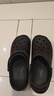 名創(chuàng)優(yōu)品（MINISO）洞洞鞋男夏季外穿沙灘涼鞋防滑厚底踩屎感包頭涼拖鞋黑色42-43 曬單實拍圖