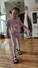 迪士尼女童打底褲秋季愛莎公主2025新款兒童褲子春秋薄款SP31253 紫 120 曬單實(shí)拍圖