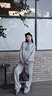 愛(ài)莉安娜孕婦春秋套裝時(shí)尚洋氣時(shí)髦休閑寬松大碼圓領(lǐng)衛衣春裝慵懶 灰色套裝 L 曬單實(shí)拍圖