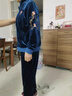 緹米媗中老年女裝秋裝休閑套裝媽媽裝春秋運(yùn)動(dòng)服金絲絨時(shí)尚拼接三件套 孔雀藍(lán)（213088三件套） 2XL 建議穿118-130斤 曬單實(shí)拍圖